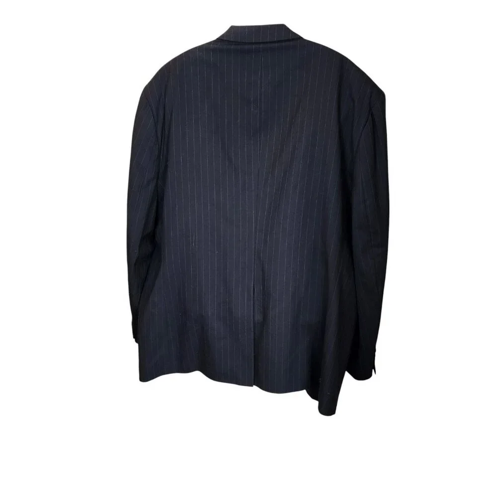 Robert Kent Wool Blazer 100%‎ Wool | 2-Button Pinstripe Suit Jacket 29x27